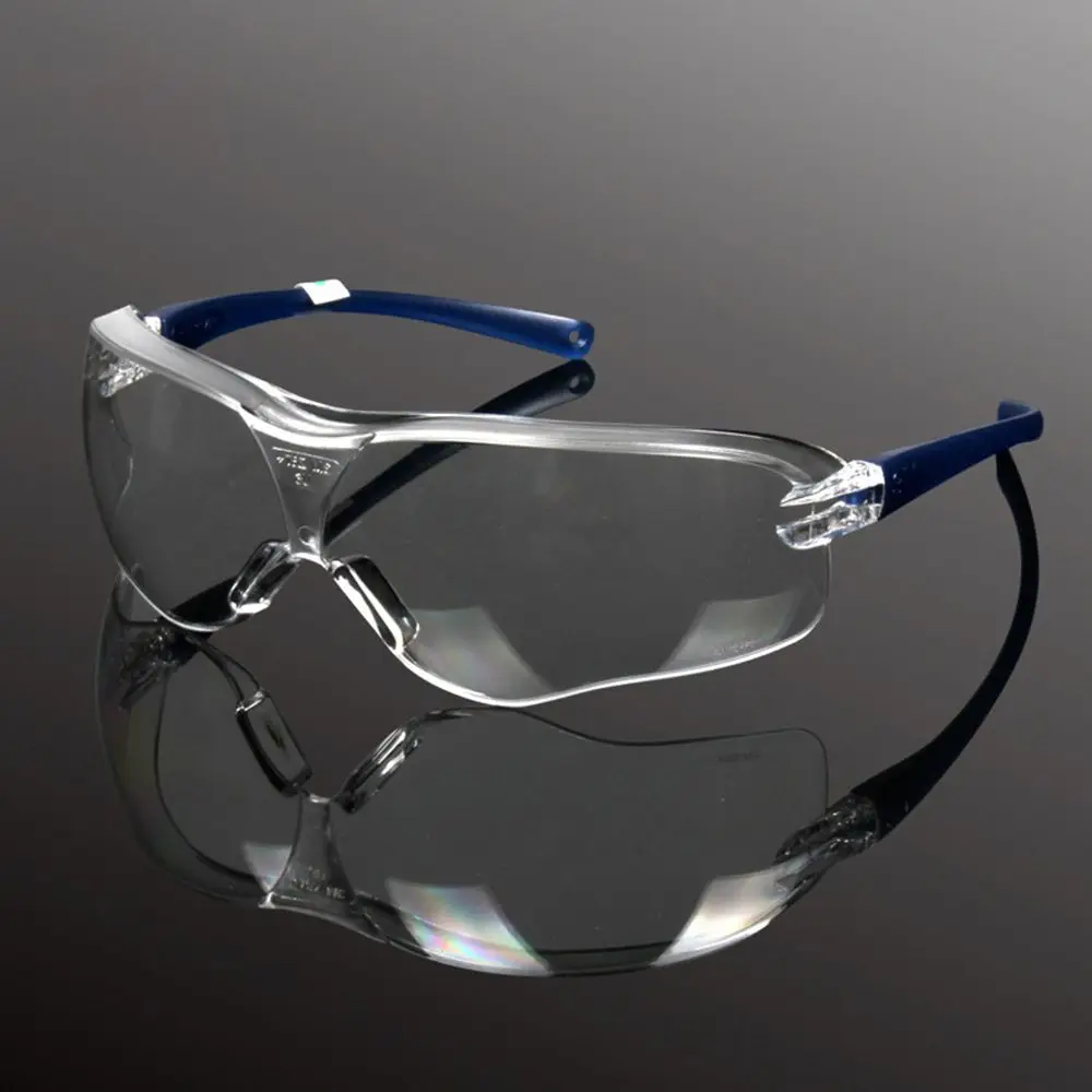 1 adet Fabrika Laboratuvar İş Güvenliği Göz Koruyucu Gözlük Anti-darbe Rüzgar Toz Geçirmez Gözlük Yüksek Kalite