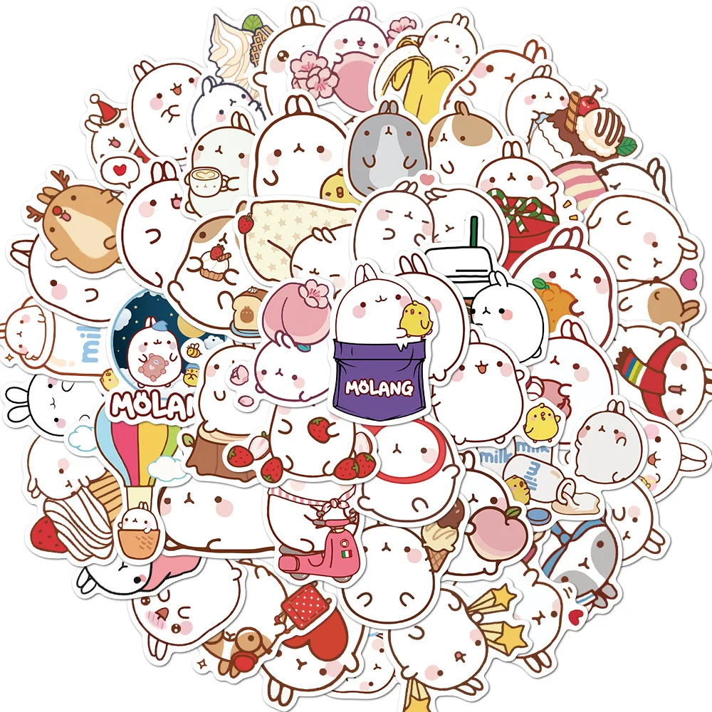 10/30/50 adet Sevimli Tavşan Kawaii dekorasyon çıkartmaları DIY Günlüğü Defteri Dizüstü Telefon Kırtasiye Su Geçirmez Karikatür Sticker Oyuncak