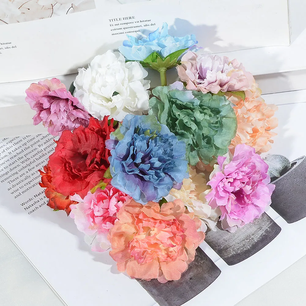 10 adet 4.5 cm Ucuz Ipek Sonbahar Karanfil Yapay Çiçek Şakayık Yaprak Düğün Ev Partisi Dekorasyon Chrismas Hediye Sahte Çiçekler