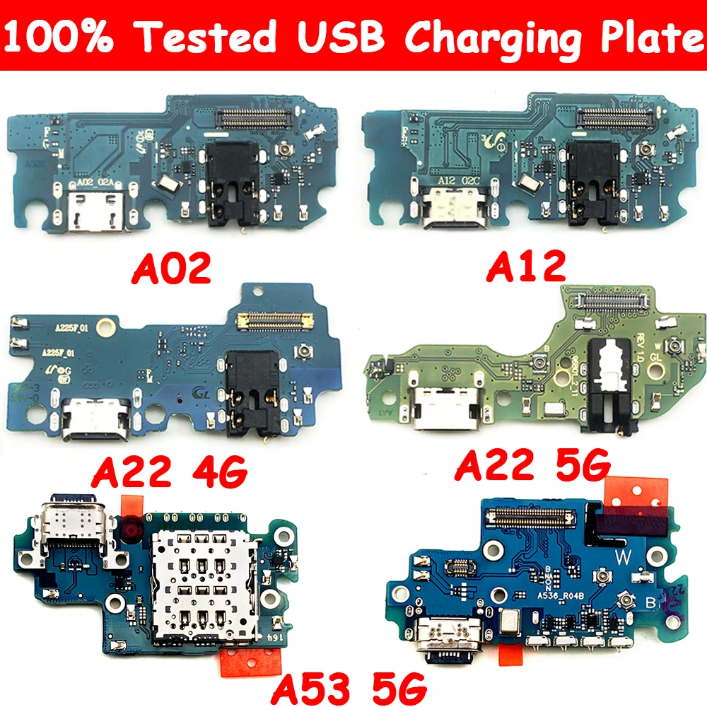 10 Adet / grup, yeni USB Şarj Plakası Flex Kablo Samsung A02 A12 A22 A32 4G 5G A01 Çekirdek A53 5G Şarj Kurulu Bağlantı Noktası