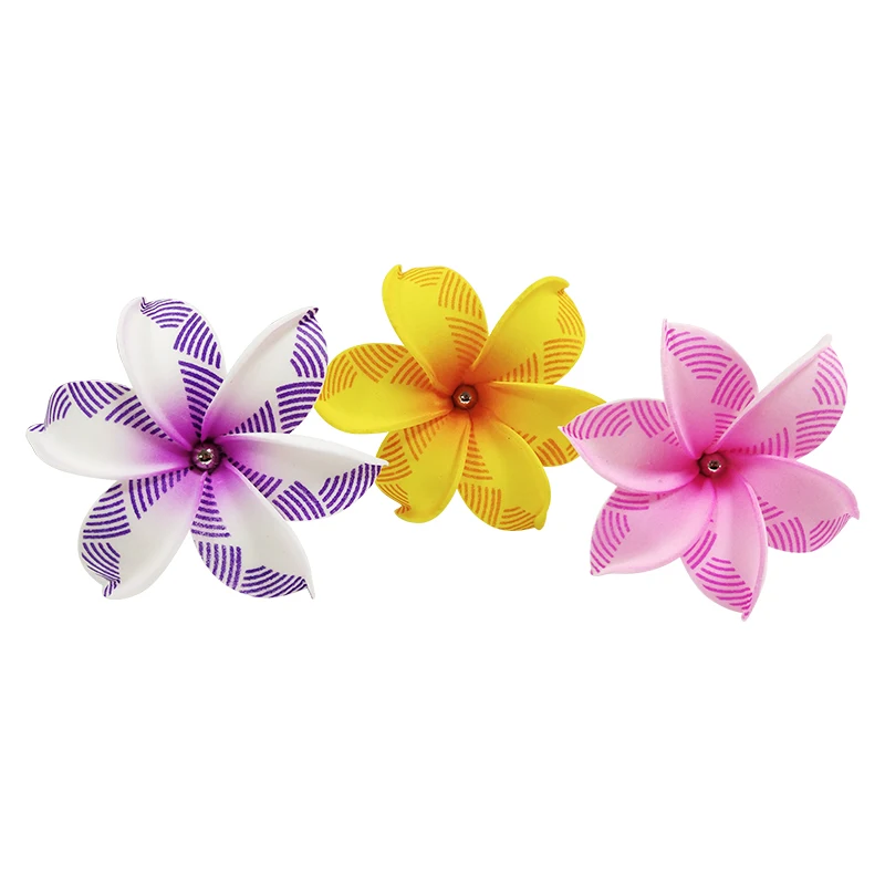 10 adet/paket Köpük plumeria saç pick kadın giyim saç aksesuarları Hawaii tropikal çiçek