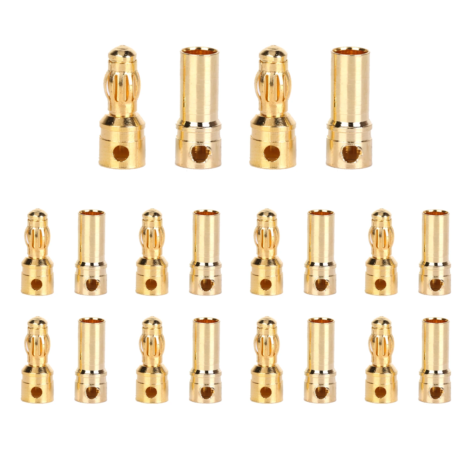 10 Çift/grup 3.5 mm Kadın Erkek Altın Mermi Muz Terminalleri Konnektörler RC Pil Motor Aksesuarları