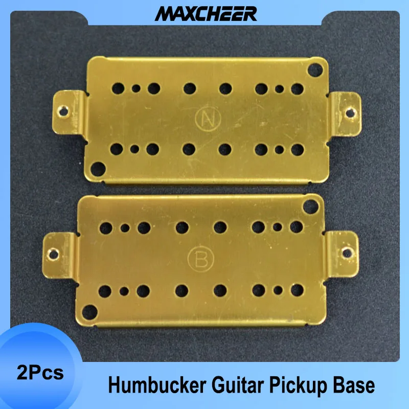 2 adet Dayanıklı Pirinç Humbucker Gitar Pickup Taban Plakası Boyun Köprüsü Pickup Taban Plakası Lp Elektro Gitar için Yedek Parçalar
