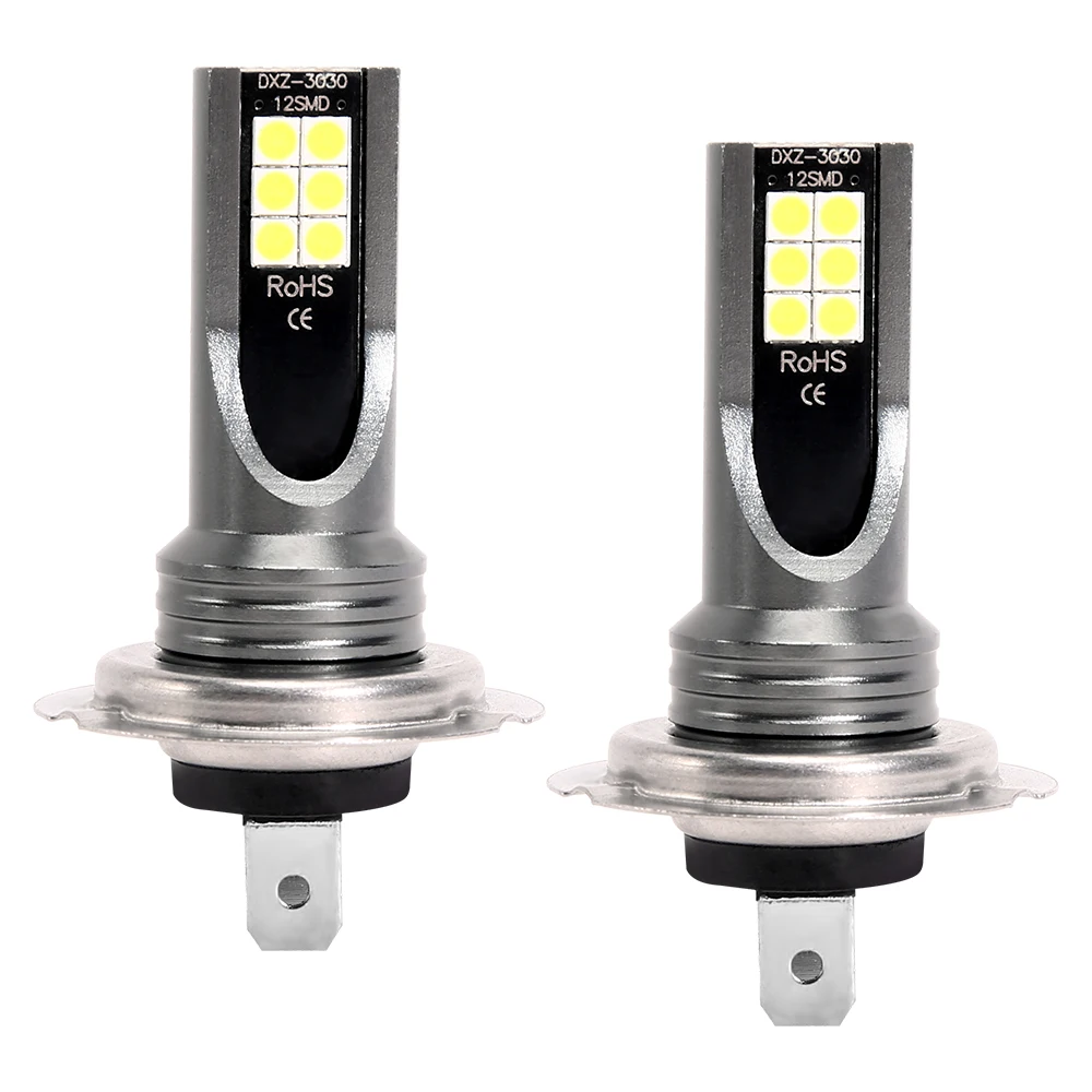 2 adet H7 LED far ampulü H7 Led Sis Lambası Yüksek Güç LED Araba kafa lambası ışığı Otomatik kafa lambası ampulleri Araba Aksesuarları