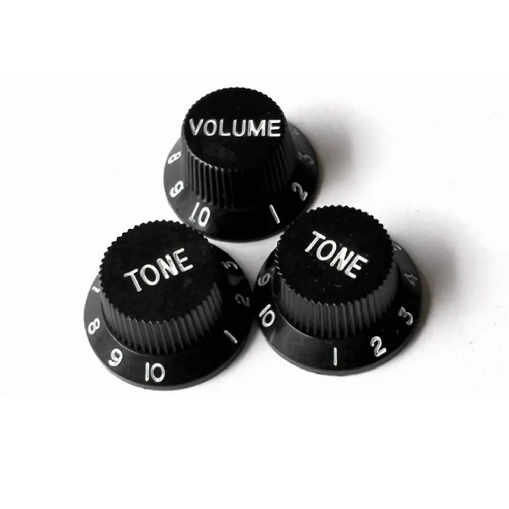 2 Ton ve 1 Ses Silindir Şapka Hızlı Ses Tonu Pedalı Kontrol Düğmeleri Elektro Gitar Bas için