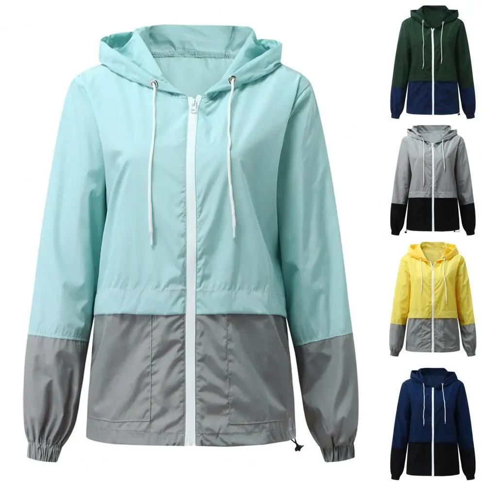 2021 Kadın Ceket Ceket Su Geçirmez Geçiş Ceket Açık Yürüyüş Kıyafetleri Hafif Yağmurluk kadın Kapüşonlu Ceket Yağmurluk