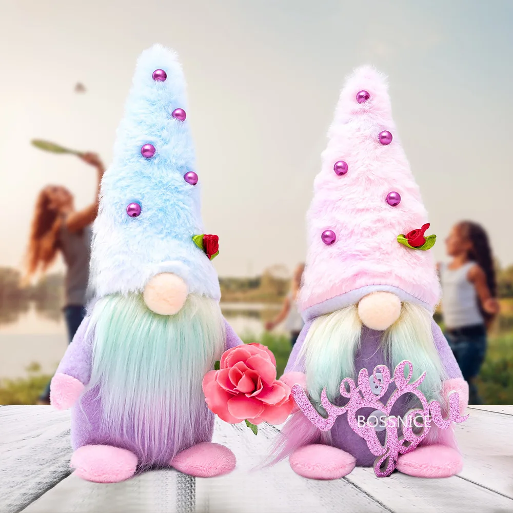 2022 Meçhul Gnome Peluş Bebek Rudolph Çiçek Aşk Anneler Günü Sevimli Parti Noel Dekorasyon Hediye Çocuklar için Ev masa süsü