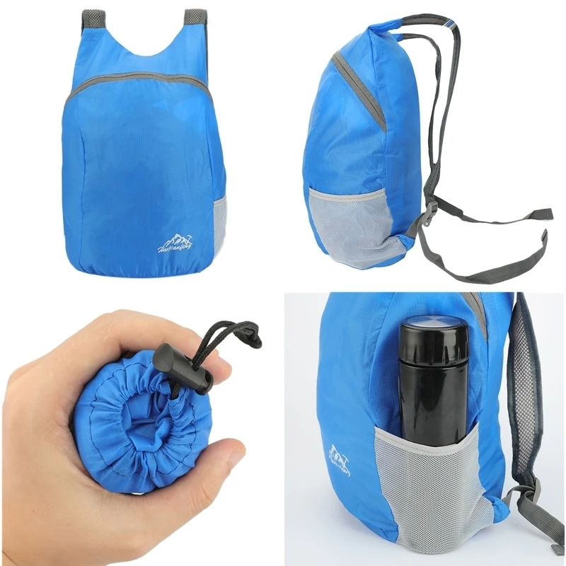 20L Hafif Taşınabilir Sırt Çantası Su Geçirmez Polyester Çanta Nefes Seyahat Açık Spor Seyahat saklama çantası Kadın Erkek Yeni