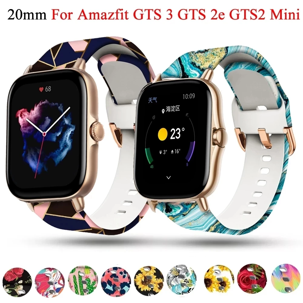 20mm akıllı saat kayışı Xiaomi Amazfit GTS3 GTS 2 Mini Smartwatch Silikon Bant GTS2 2e GTS 3 GTR 42mm Bip Bilezik Kordonlu Saat