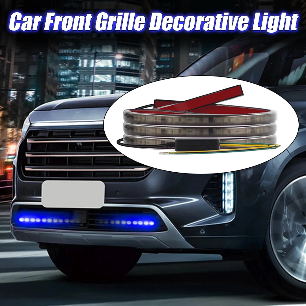 24V 12V RGB araba ışıkları LED şeritler ızgara Dekoratif Yanıp Sönen Arka Lambaları Dönüş Sinyal Lambası DRL ışıkları kamyon 4WD oto Aksesuarları