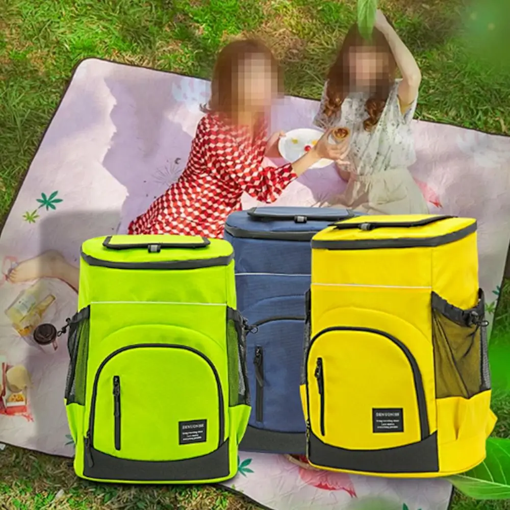 33L Piknik İçecek Depolama Buzdolabı Kutusu Teslimat Taşıyıcı Yalıtım soğutucu sırt çantası Termal Gıda Çantası omuzdan askili çanta