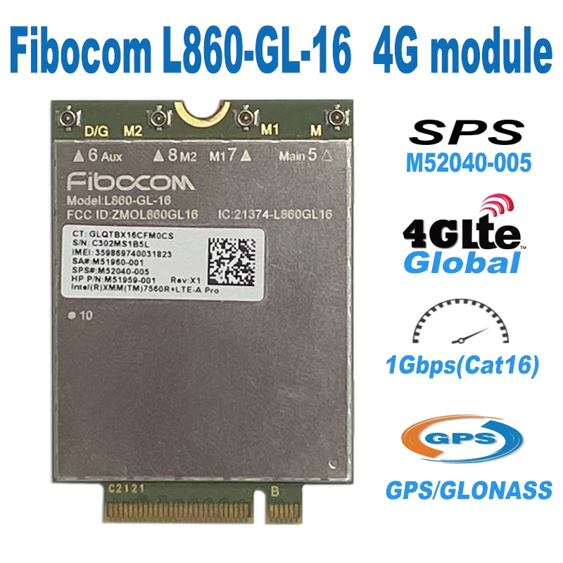 4G 5G modülü L860 için Fibocom L860-GL-16 LTE CAT16 modülü
