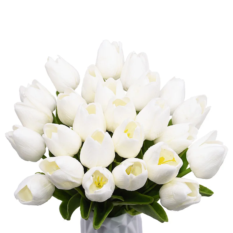 5/10 Adet 3.5 cm Yapay Laleler Gerçek Dokunmatik Çiçekler PU yapay çiçek Buket Ev Dekoratif Çiçek Düğün Dekorasyon