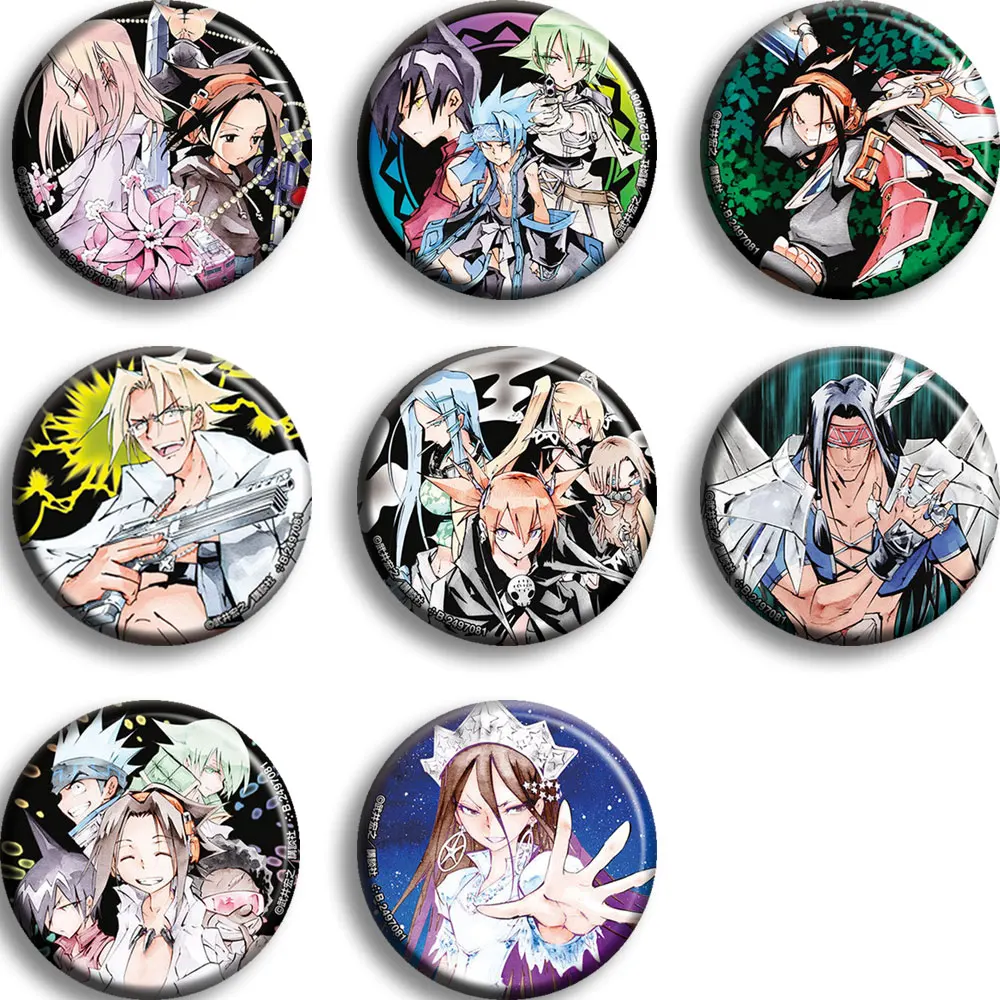 58mm Anime Hayranları Hanako Kun Şaman Kral Serin Stilleri Metal bagdes Broş Pins