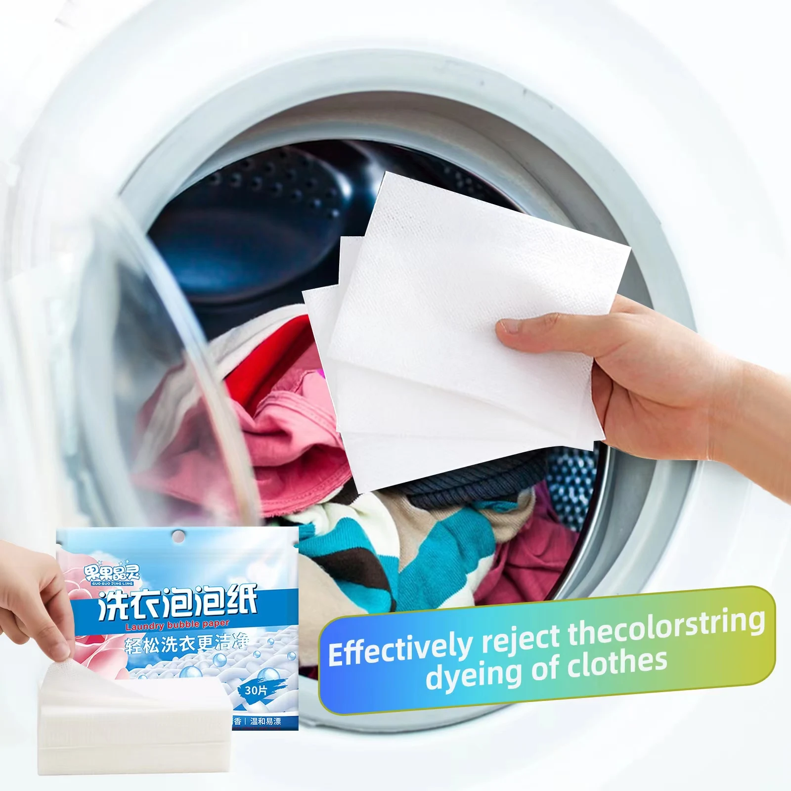 60 Adet / torba Çamaşır Tabletleri Konsantre Çamaşır Tozu İç Çamaşırı Deterjan Levha Çamaşır Kabarcık Kağıt Giyim Temizlik Ürünleri