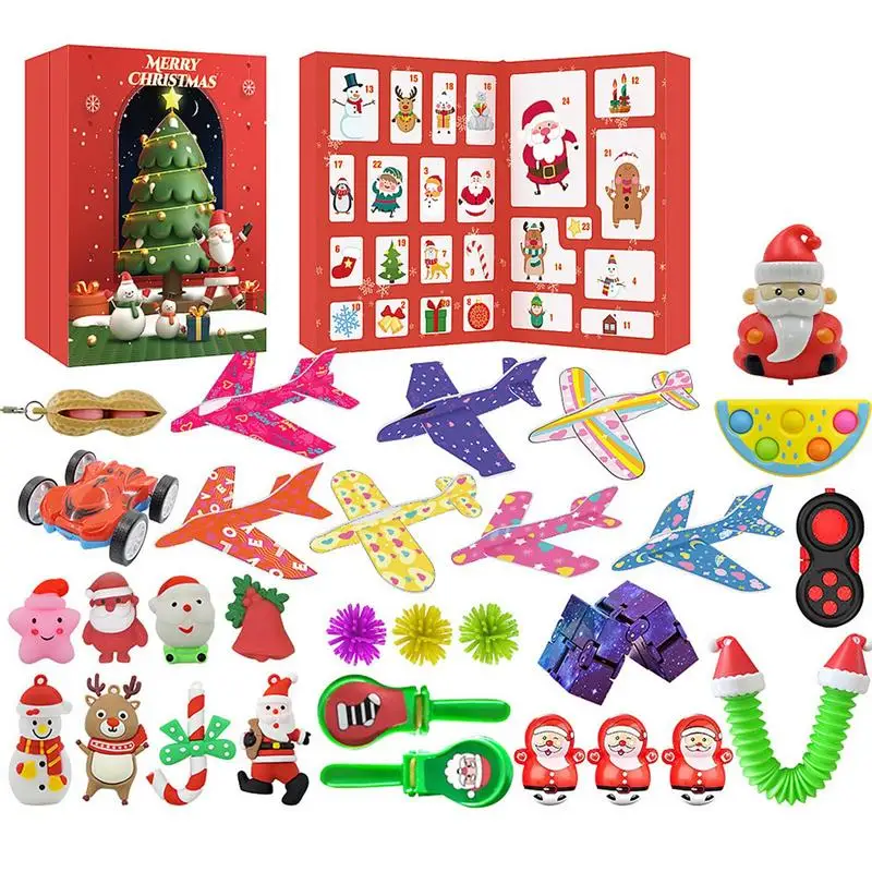 Advent Takvimi Bilezikler 24 Gün Geri Sayım Takvim Noel Sıkmak Hediye Oyuncak Çocuklar İçin Noel Advent Takvimi Seti