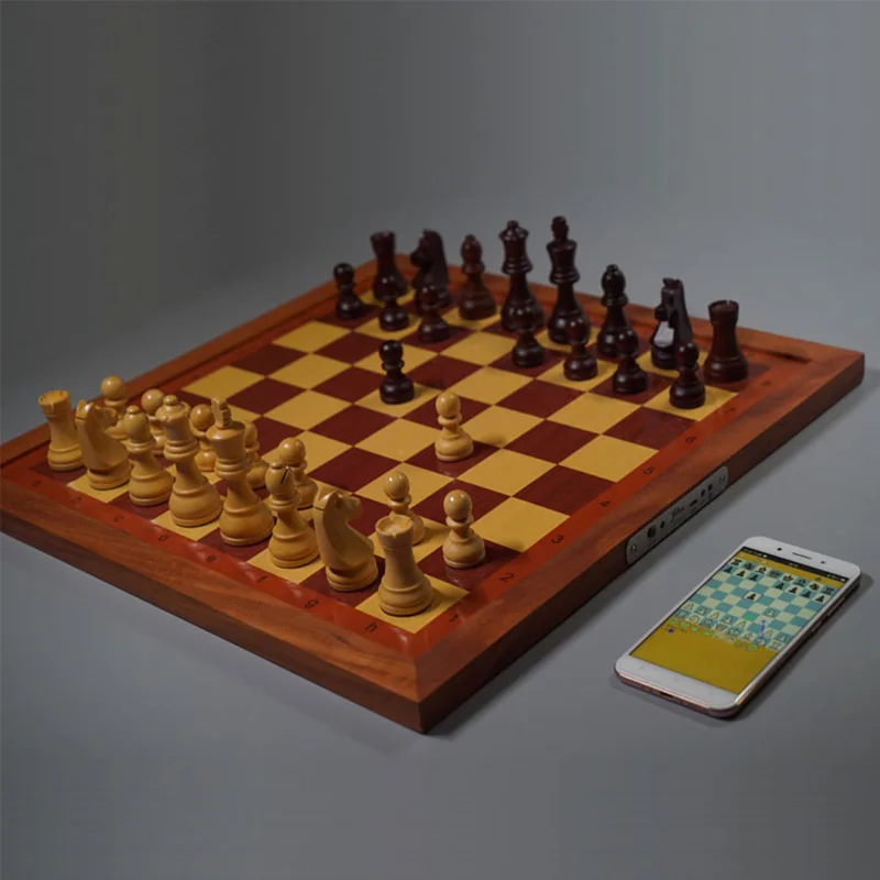 Akıllı Elektronik Satranç Tahtası Uluslararası Satranç Ahşap Satranç Oyunu Bluetooth desteği Ulusal Satranç Ligi