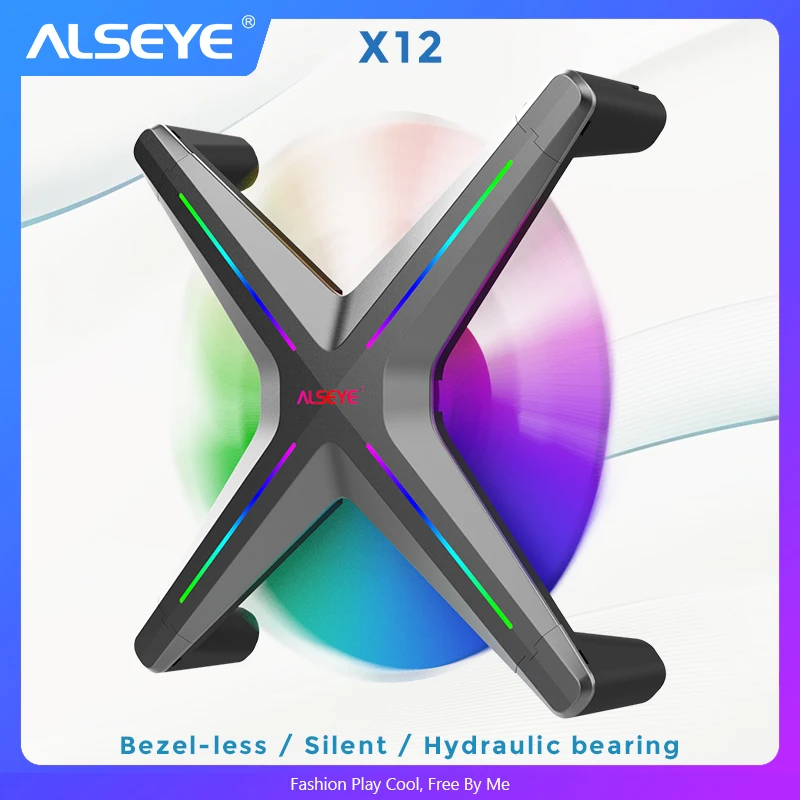 ALSEYE X12 120mm Ayarlanabilir RGB PC Soğutma Fanı Sync 5v-3pın RGB Kontrolü ile Uyumlu (3 fanlı bir set ile kullanılması gerekir)