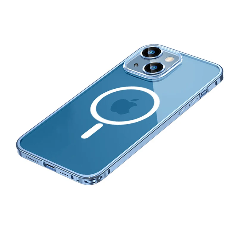 Alüminyum Alaşımlı Metal Çerçeve Kılıf iPhone 12 13 Pro Max Magsafe Manyetik Kablosuz Şarj İphone 13 Kapak Kılıfları