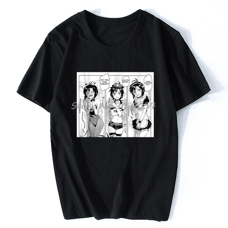 Anime Kız Naugty Tuzak T-Shirt Pamuklu erkek Klasik Tshirt Moda Hip Hop Sokak Giyim T Shirt Harajuku Tee