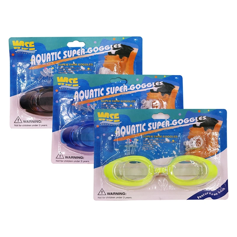 Anti Sis su Geçirmez yüzme gözlükleri Yüzme Havuzu Yüzmek Spor su gözlükleri Gözlük Çantası Kulak Tıkacı Erkekler Kadınlar için Erkek Kız