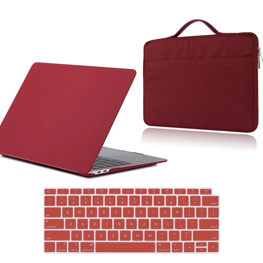 Apple Macbook Air 13/11 / Macbook Pro 13/15 / Macbook Beyaz 13 Laptop Çantası Koruyucu Kabuk + Klavye Kapak + laptop çantası