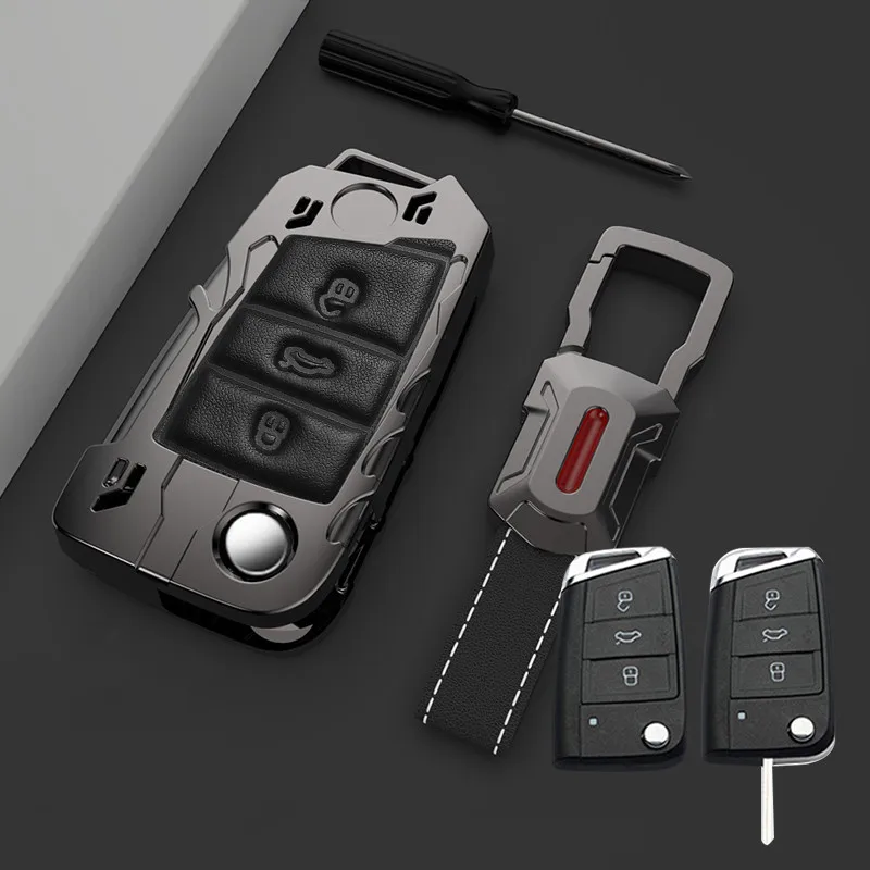 Araba Anahtarı Durum katlanır anahtar Çantası Volkswagen VW golf 7 gtı mk7 r Touran Bora Caddy Aksesuarları Anahtarlık Tutucu Kabuk Araba-Styling