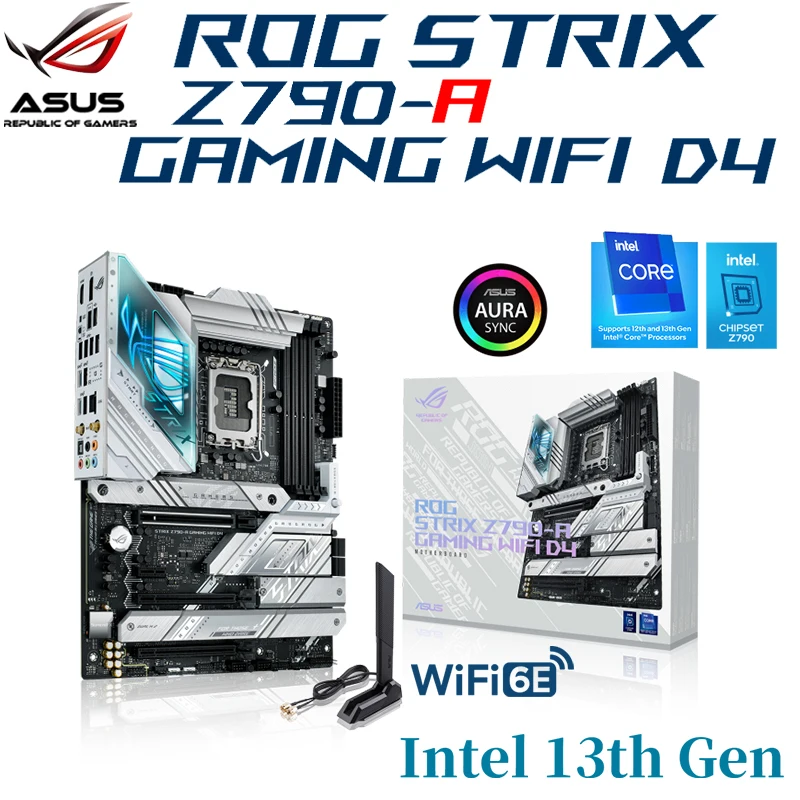 ASUS ROG STRIX Z790-A OYUN WIFI D4 Anakart Desteği Intel Core 13th ve 12th Gen CPU DDR4 128G PCI-E 5.0 M. 2 Placa Mãe Yeni
