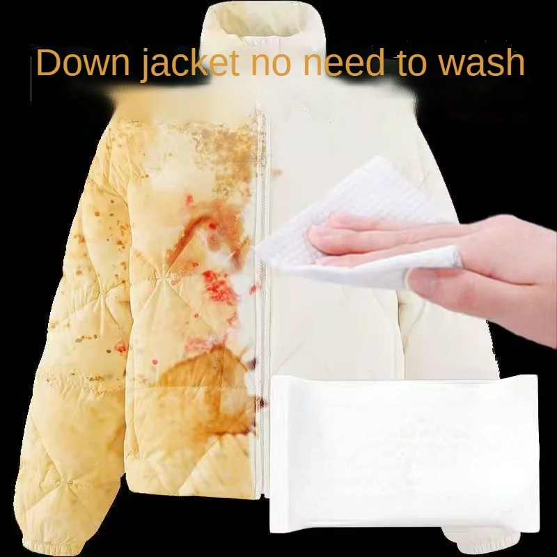 Aşağı Ceket Mendil Kuru Temizleyici yıkama Temizleme Özel Yağ Leke Çıkarıcı Giysi Yıkama Aşağı Ceket temizlik mendilleri Ev