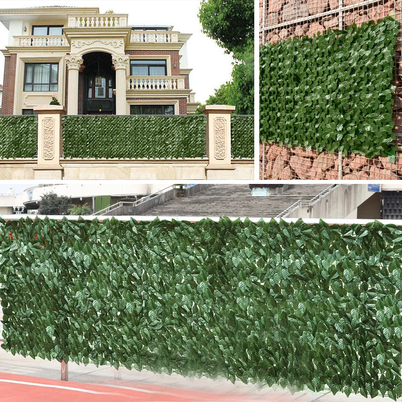 Bahçe Bitki Çit Yapay Yeşil Yaprak ekran koruyucu Panelleri Rattan Açık Yeşillik Çit Bahçe çim halı Ev Sahte Sarmaşıklar