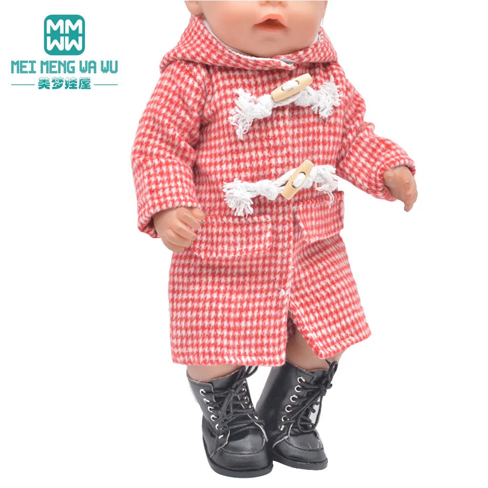 Bebek giysileri için fit 43cm bebek oyuncak yeni doğan bebek aksesuarları Yün ceket, pamuklu elbise Kız hediye