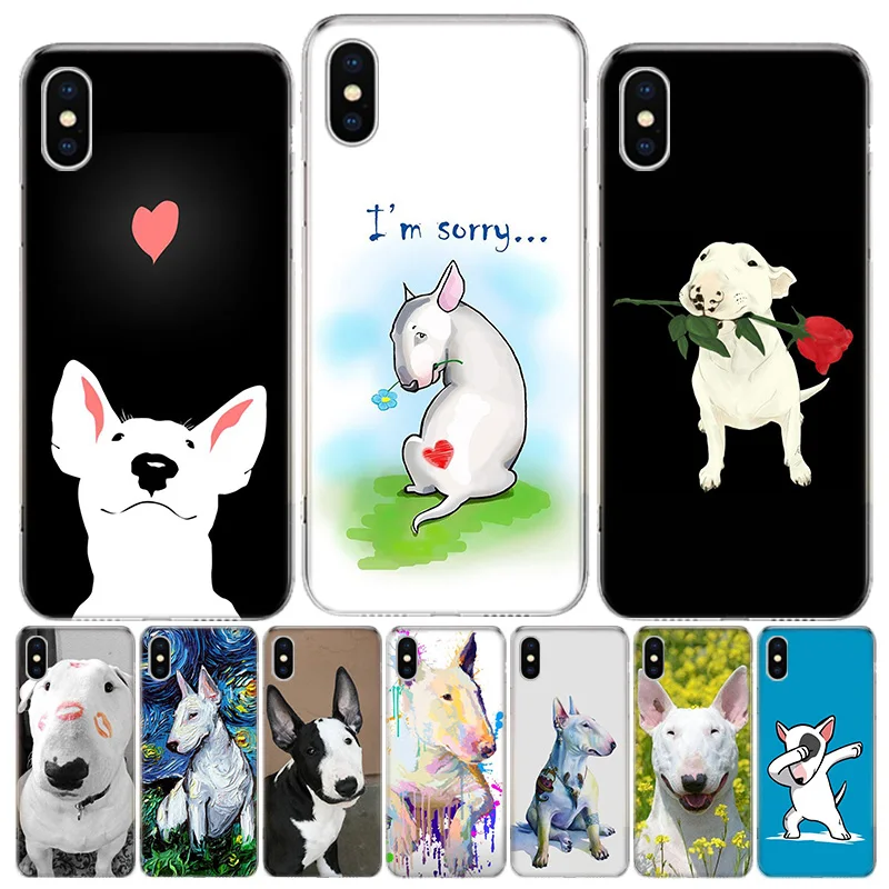 Bull Terrier Köpek Yavru Telefon kılıfı İçin Apple İphone 14 Pro Max 12 13 Mini 11 SE 2020 X XS XR 8 7 6 6S Artı 5 5S Kapak Kabuk Coq