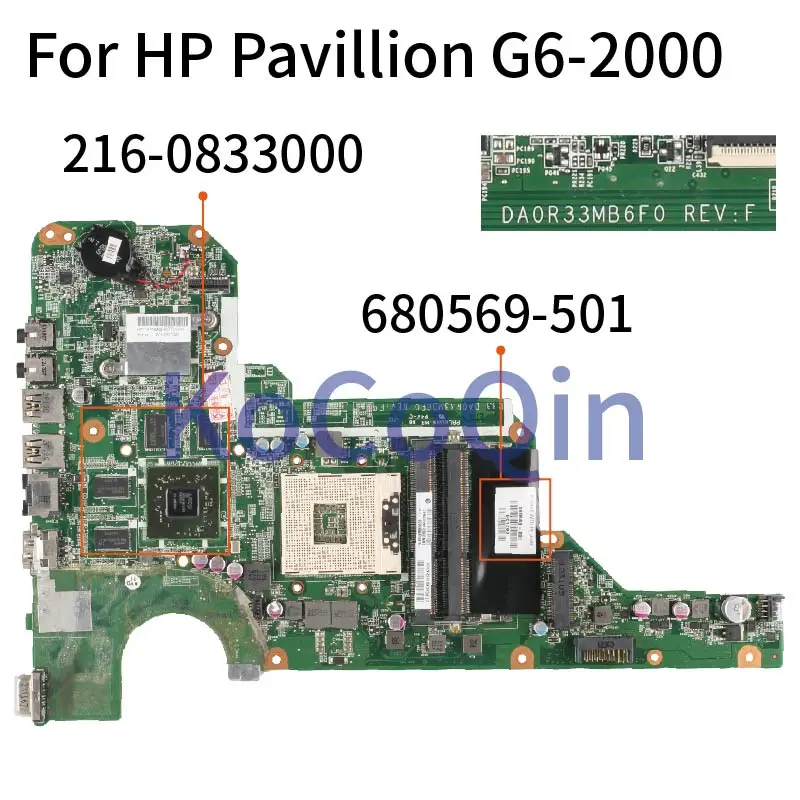 DA0R33MB6E0 Dizüstü HP için anakart Pavilion G4-2000 G6-2000 G7-2000 Anakart DA0R33MB6F1 680569-001 680569-501 SLJ8E