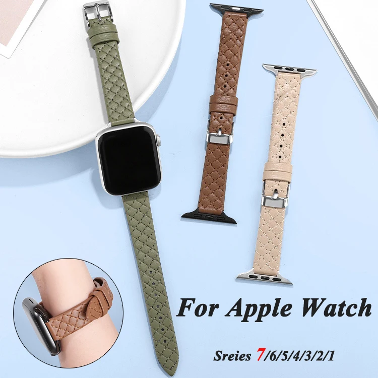 Deri Kayış apple saat bandı 7 Band apple akıllı izle 38mm Deri Bilezik iwatch serisi 7 6 se 5 4 3 42mm 40mm
