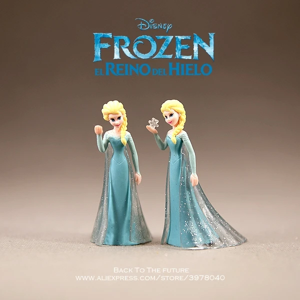 Disney Dondurulmuş Elsa prenses 7cm mini bebek Aksiyon Figürü Duruş Anime Dekorasyon Koleksiyonu Heykelcik Oyuncak modeli çocuklar için