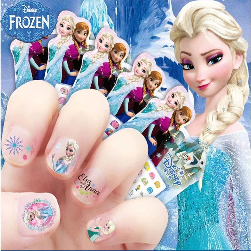 Disney kar Beyaz Prenses Sophia Mickey Minnie kızlar Dondurulmuş elsa ve Anna Makyaj Oyuncaklar Tırnak Çıkartmalar çocuk küpe sticker oyuncaklar