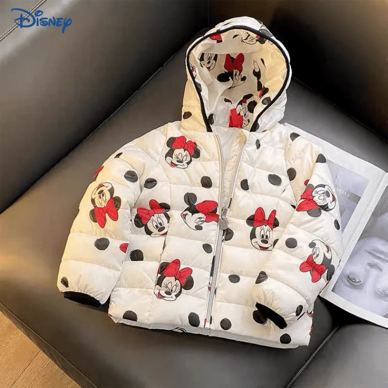 Disney Mickey Bebek Kız Karikatür Ceket Bebek Yürüyor Çocuk Kalın Fermuar Kapüşonlu Ceket Bahar Sonbahar Kış Dış Giyim Bebek Giysileri