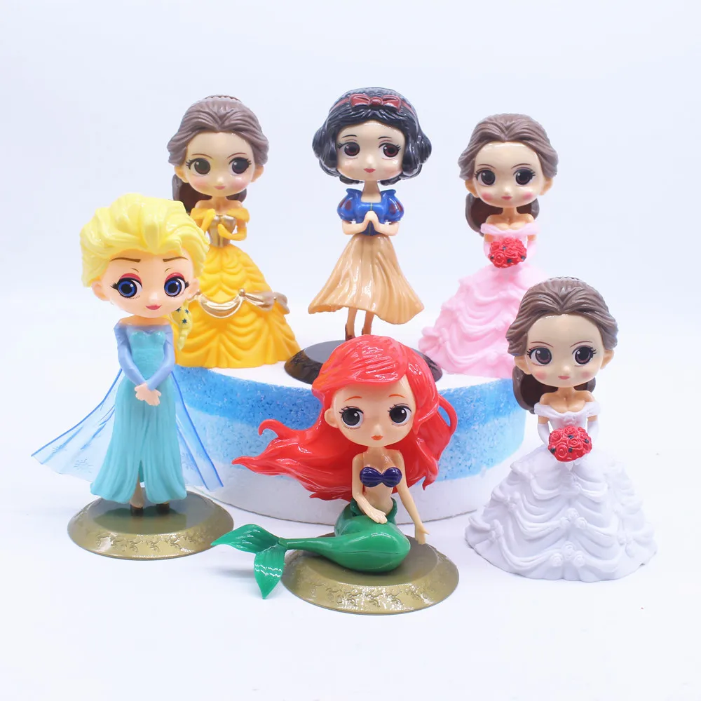 Disney Prenses Tema Kek Süsler Kek Cupcake Toppers Kek Bayrağı Kız Doğum Günü Partisi Kek Dekorasyon Anniversaire Malzemeleri