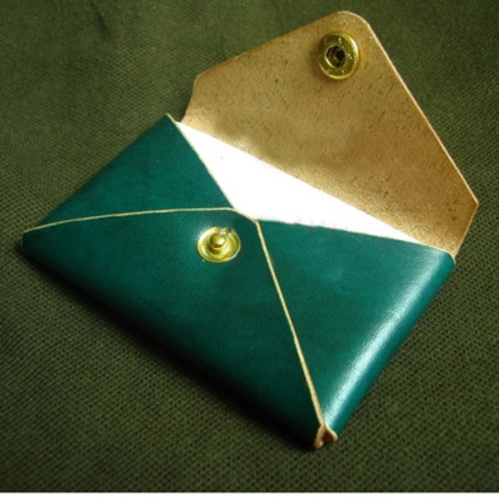 DIY deri el sanatları zarf şekli kartlıklı cüzdan kalıp kesme basit yapma el yumruk çakı kalıp şablonu