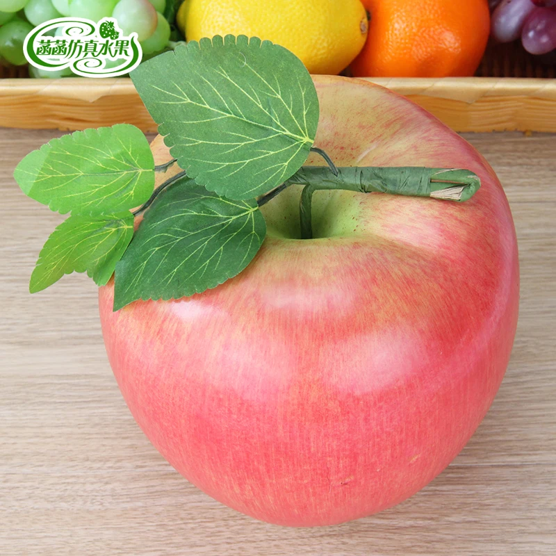 Ekstra büyük yanlış meyve sahne yapay meyve ve sebze büyük model köpük tozu apple dia:17 cm, H: 17 cm