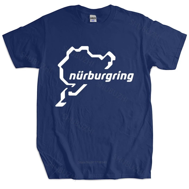 Erkek yaz pamuk tshirt gevşek üstleri Nurburgring Nordschleife Logo Yarış Motor Sporları unisex tee-shirt kadın üst tee