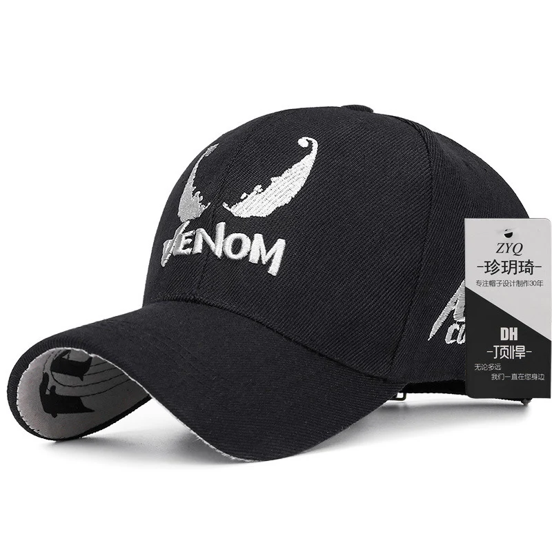 Erkekler Kadınlar beyzbol şapkası Venom Harfler Nakış Pamuk Açık Spor Snapback Hip Hop Yeni Moda Genç golf şapkaları CP0474
