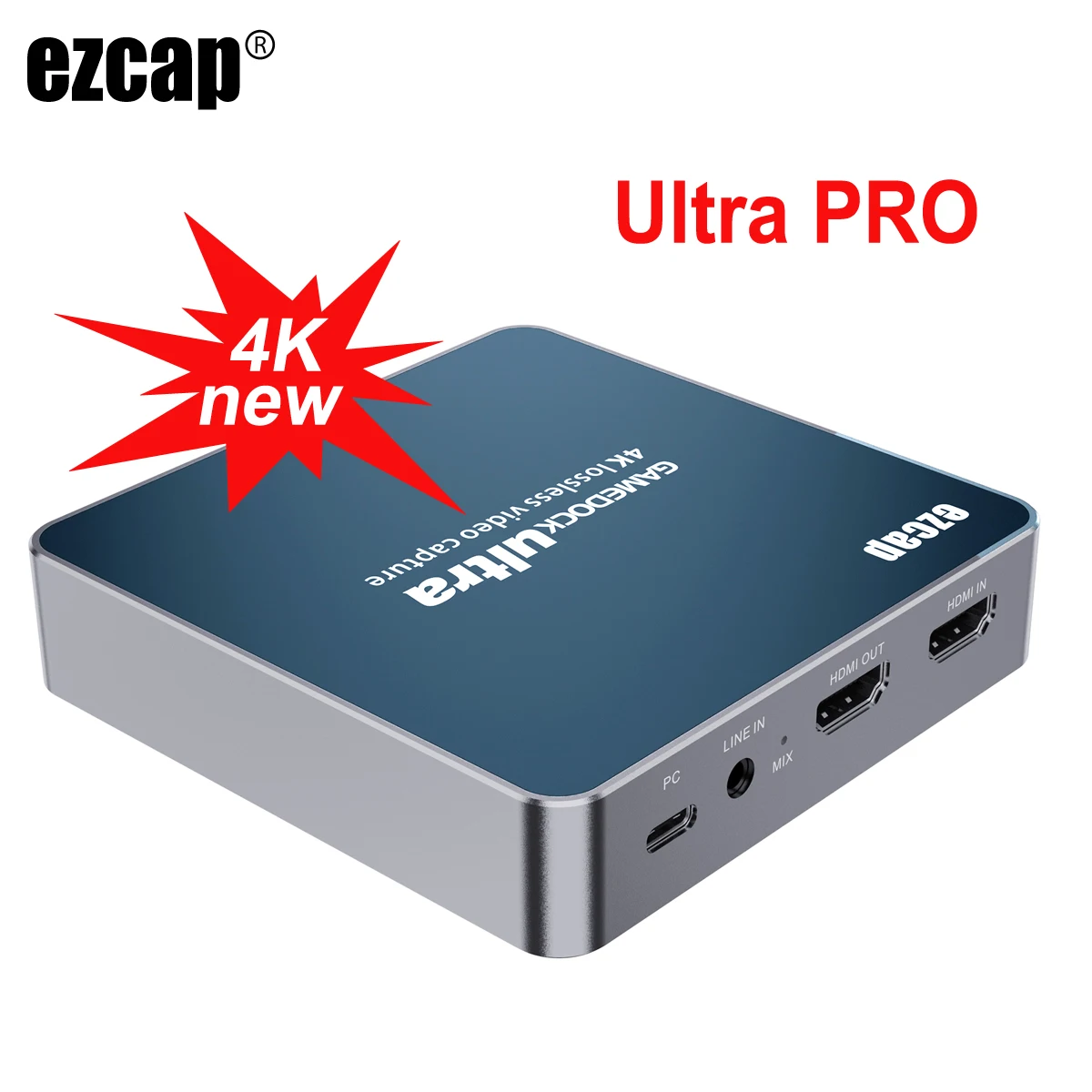 Ezcap 320 B Gerçek 4K HDMI Oyun Yakalama Kartı Video Canlı Akış Kayıt 4K30P HD 1080P 60fps 120HZ, HDR Geçiş, Gecikme yok