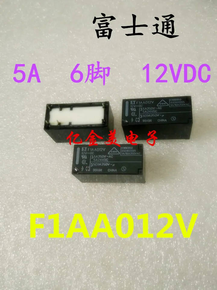 F1AA012V Röle 5A 6-pin 12VDC FT FTR-F1AA012V