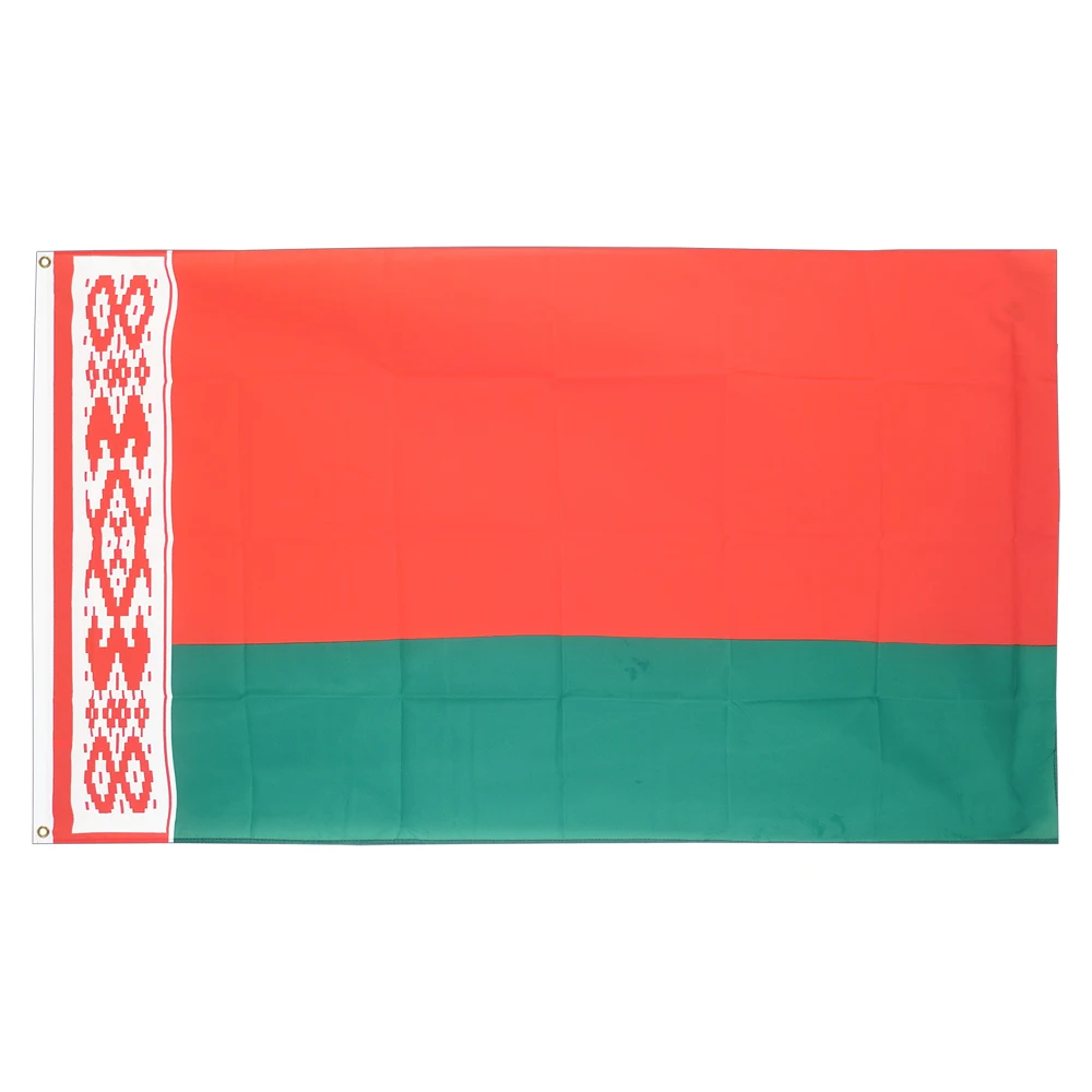 Flagnshow 2x3 3x5 FT Cumhuriyeti Ücretsiz Belarus Bayrağı Polyester Ipek Kumaş 90g Delikli ve Çift Dikişli