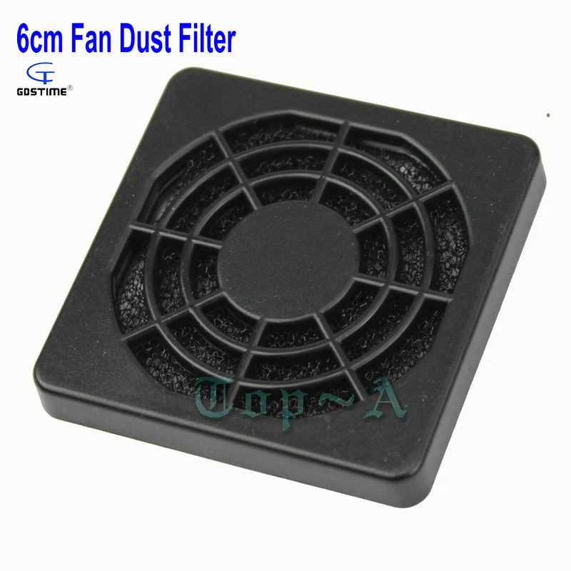 Gdstime 10 Adet 60mm PC Bilgisayar Kasası Toz Geçirmez 6 cm Soğutucu Fan Siyah Plastik Toz Filtresi