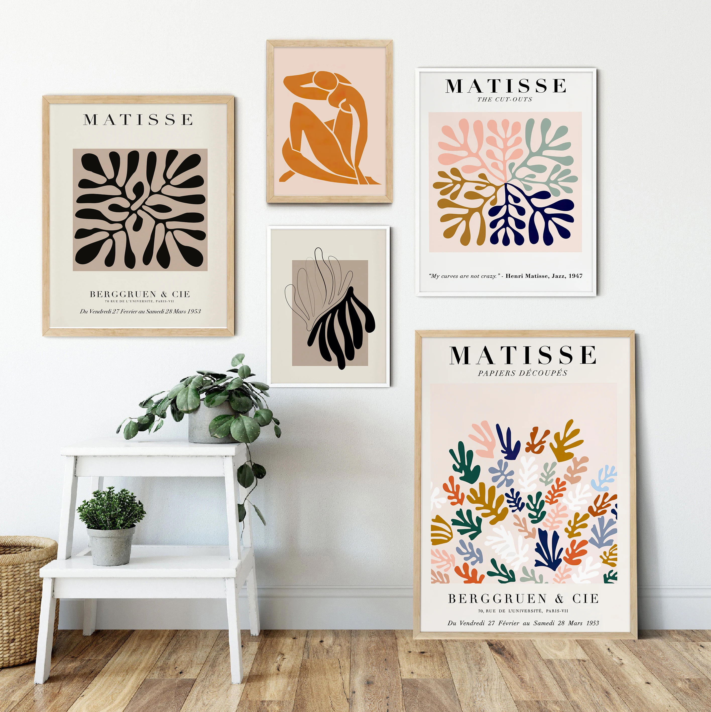 Geometri Soyut Eğrisi Poster Matisse Tuval Boyama Renkli Tarzı Posterler ve Baskılar Duvar Sanatı Oturma Odası Ev Dekor ıçin