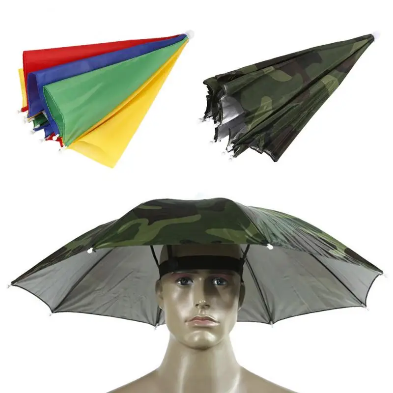Golf Balıkçılık Kapaklar Kamp Balık Güneş Günü Yeni Açık Katlanabilir güneş şemsiyesi Şapka Golf Şapkalar Kap Kafa Şapka Eller Serbest Şemsiye 2021