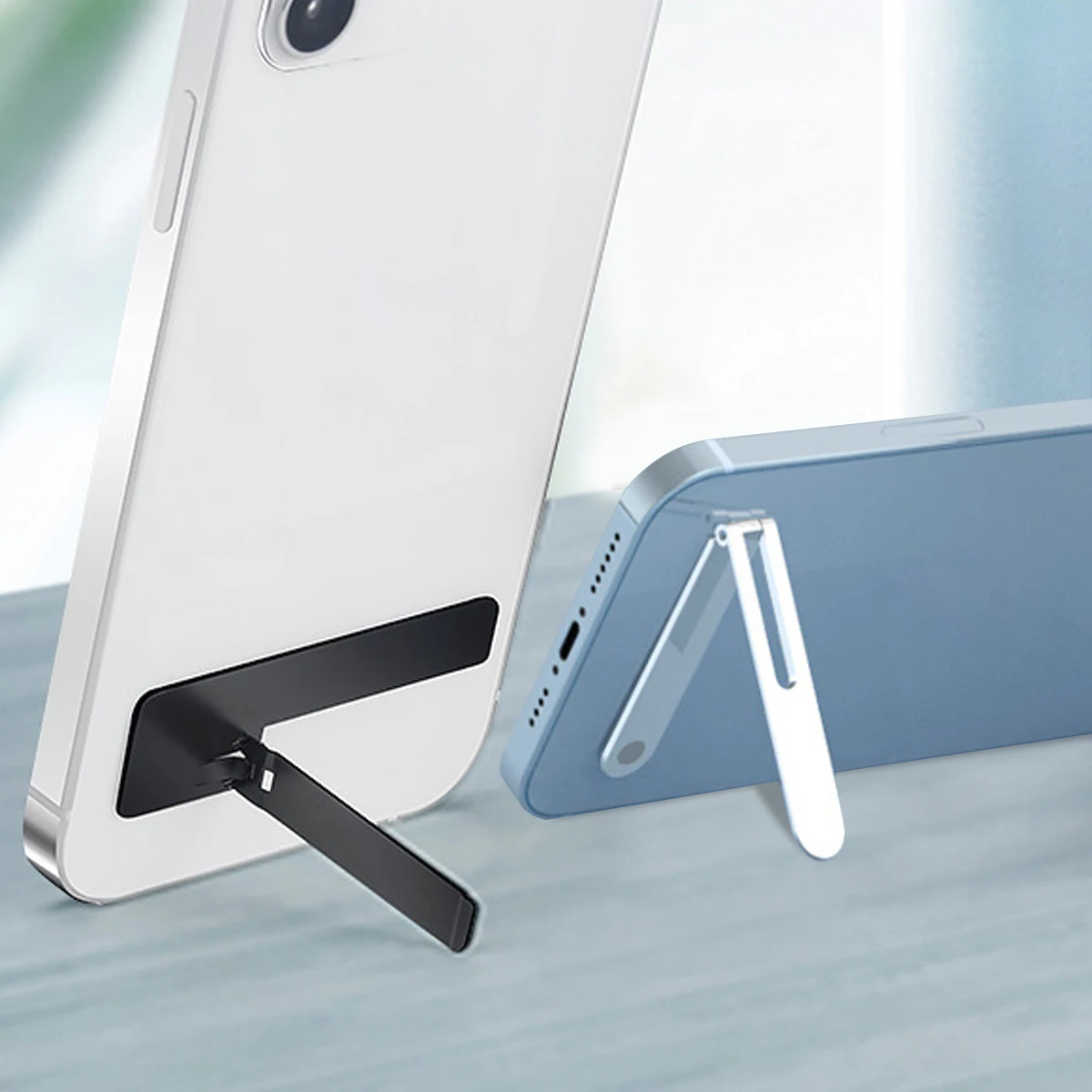 Görünmez Ultra İnce Geri Sopa Cep Telefonu Desteği Metal Dayanıklı Hızlı Kurulum telefon tutucu Raf Apple Samsung Huawei için