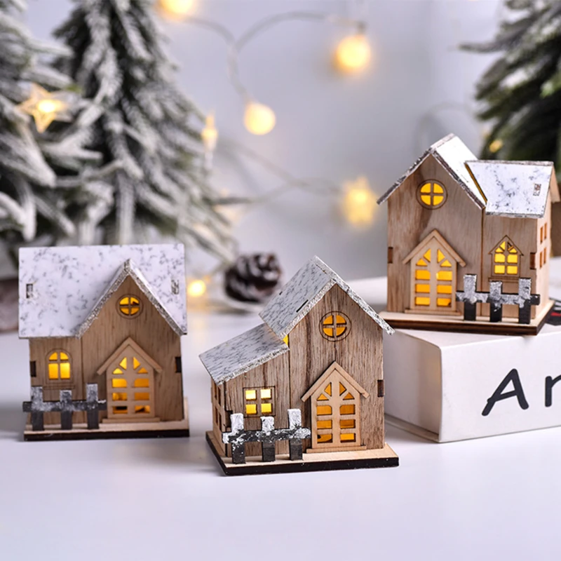 Iskandinav Basit günlük kabin Modeli El Sanatları Süsler Noel Dekorasyon Ev Odası Oturma Odası Süslemeleri Aksesuarları